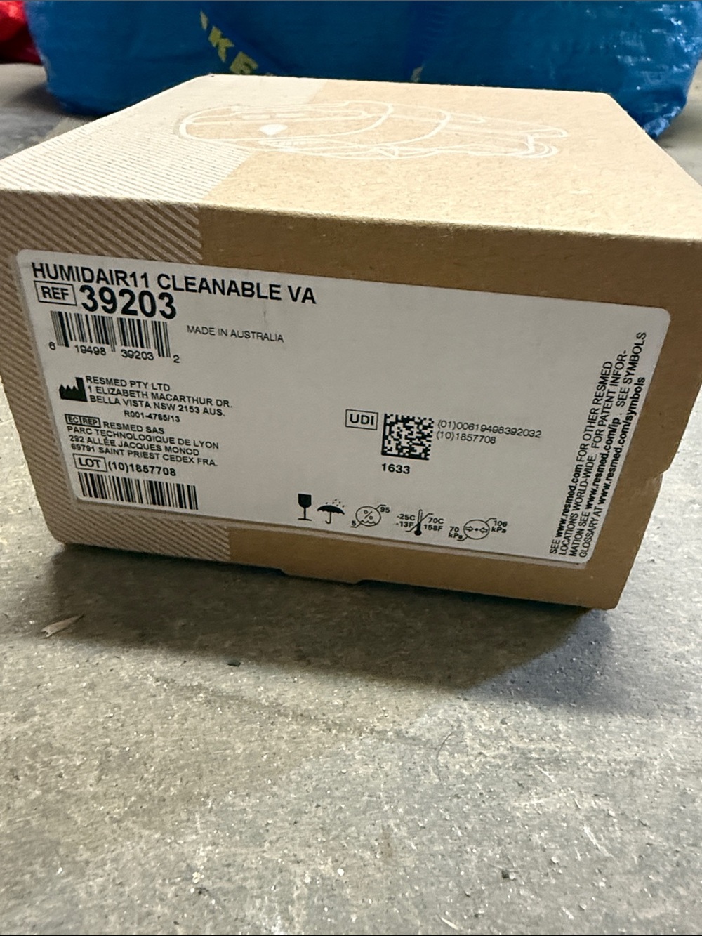Resmed HUMIDAIR11 Standard #39293 cleanable VA New in box